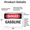 Signmission Gasoline Danger Sign, Vinyl Decal, 18in W x 12in L, 2PK OS-2PACK-DS-D-1218-L-2399 - alternate 6